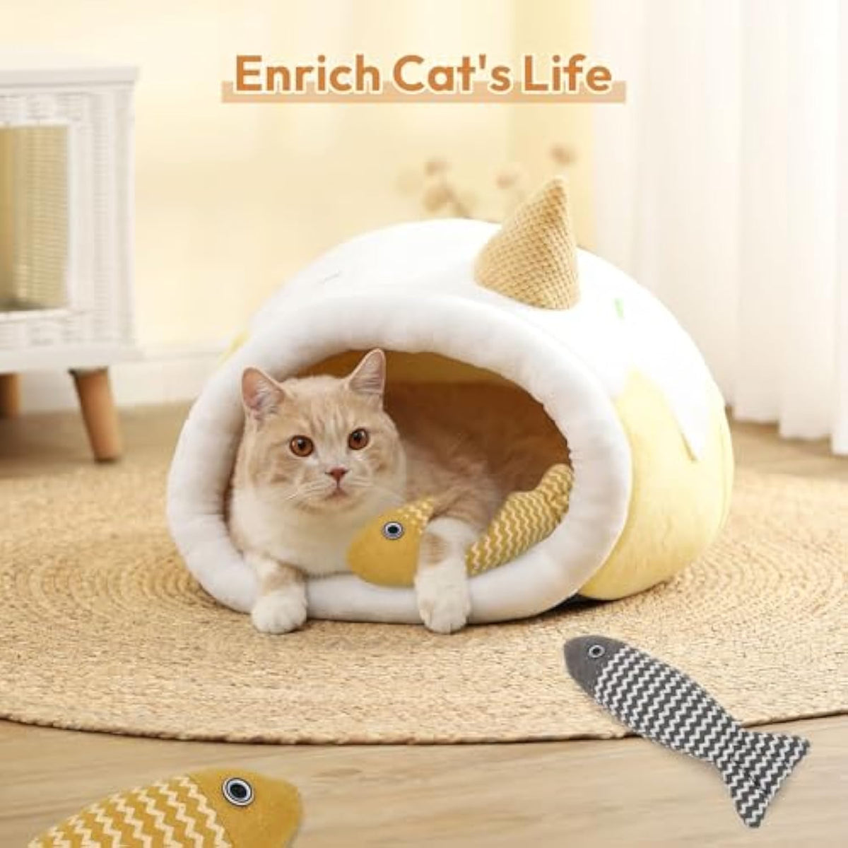 3 Pcs Catnip Toys Fish Cat Self Play For Indoor Cats And Kitten Toy