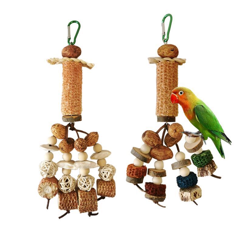 Peony Parrot Bite Cuttlebone Carambola Corncob Vine Bal String Toy