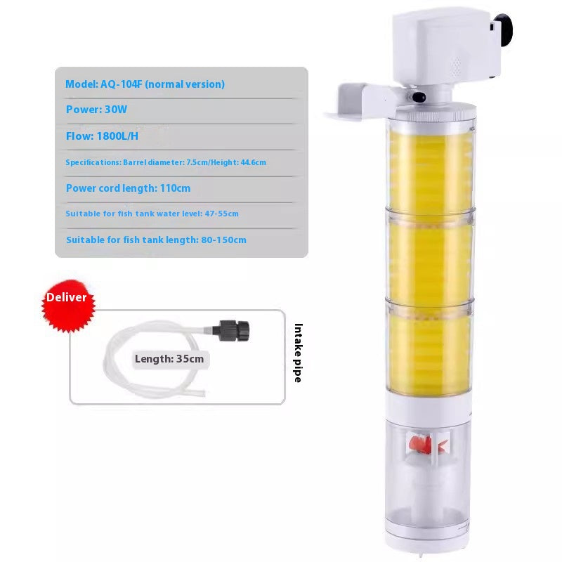 Fish Tank Built-in Filter Three-in-one Suction Wall-hung Urinal