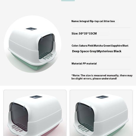 Litter Box Fully Enclosed Cat Toilet
