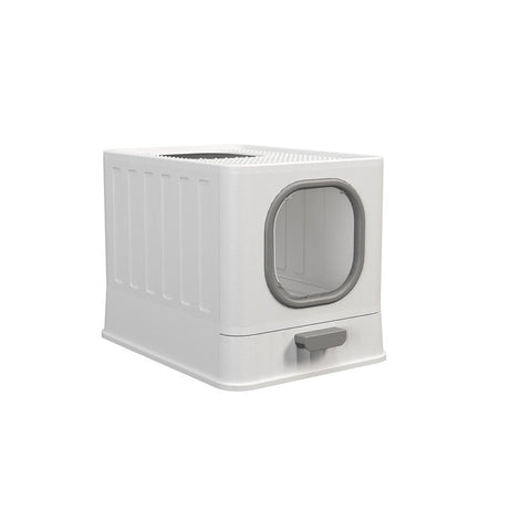 Fully Enclosed Litter Box Large Plastic Folding Deodorant