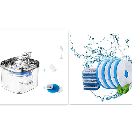 Pet Cat Dog Stainless Steel Automatic Circulation Water Dispenser