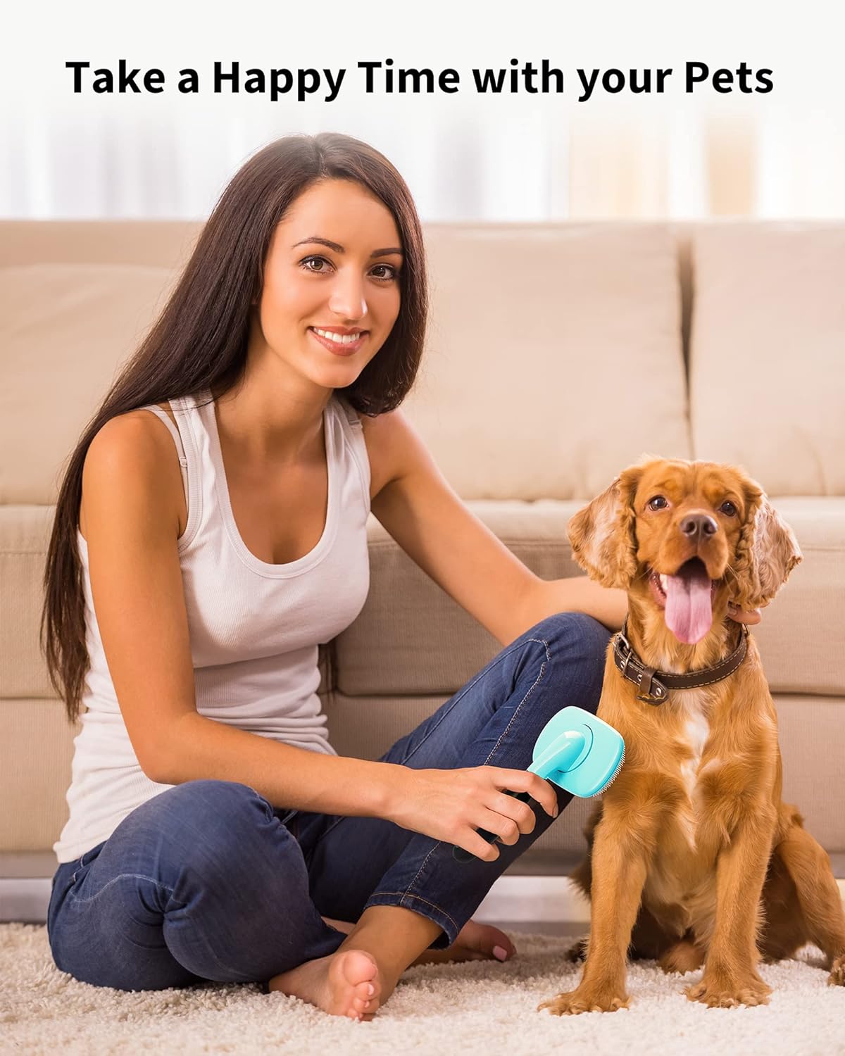 Dog Brush Cat Pet Grooming Shedding Tools