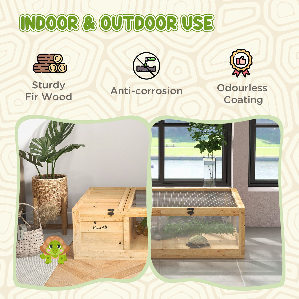 Wooden Reptile Cage With Top Access For Turtles Lizards Snakes