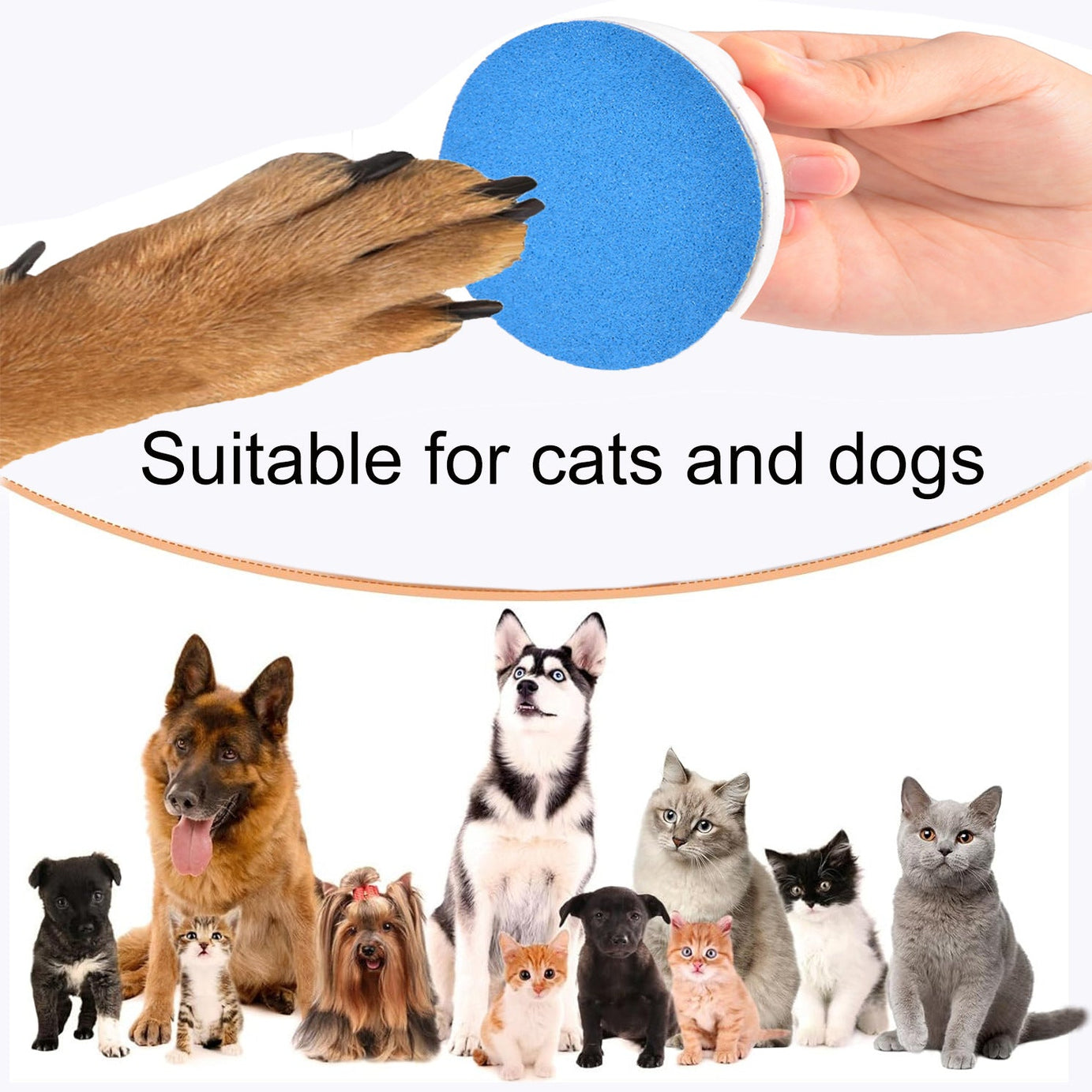Dog Nail File Upgraded Scratch Board For Dogs Trimmers Round