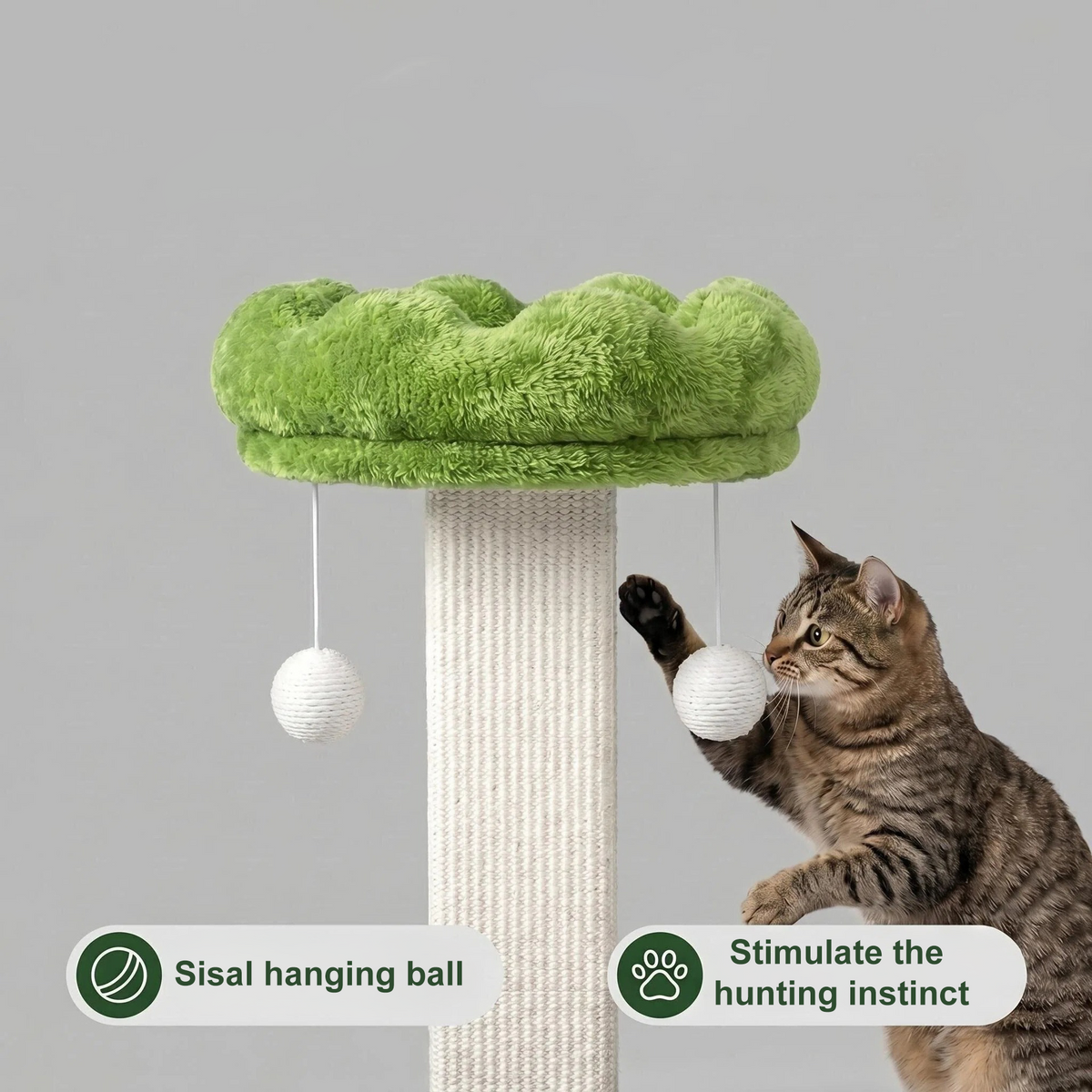Flower Cat Scratching Post For Indoor Cats Scratcher With Perch