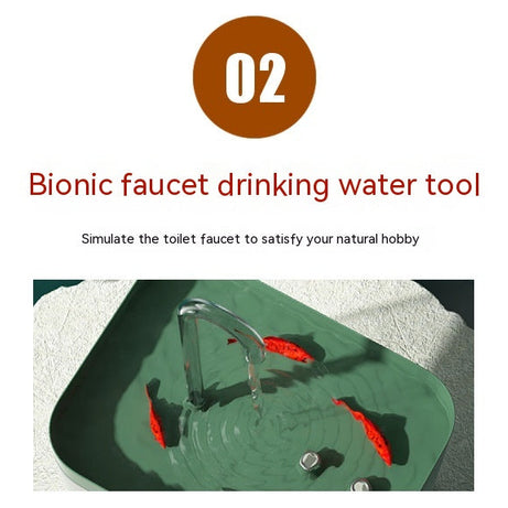 Cat Automatic Circulation Flow Mute Water Fountain Mouth Wet-proof