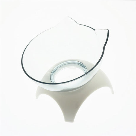 Cat Elevated Feeder Stand With Transparent Bowl