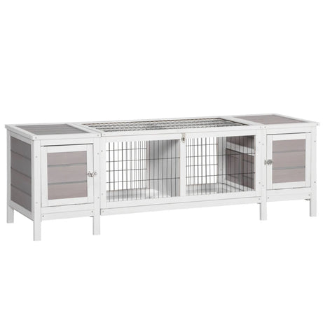 Rabbit Hutch Bunny Cage Guinea Pig House With Pull-out Tray