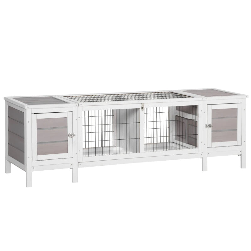 Rabbit Hutch Bunny Cage Guinea Pig House With Pull-out Tray