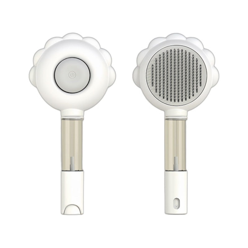 2-in-1 Self Cleaning Dog Brush Comb With Spray Pets Grooming Hair