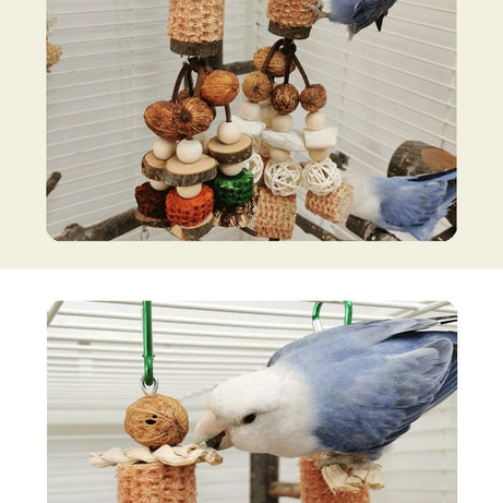 Peony Parrot Bite Cuttlebone Carambola Corncob Vine Bal String Toy