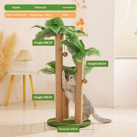 Cat Scratching Post Climbing Frame Hemp Rope Board Vertical