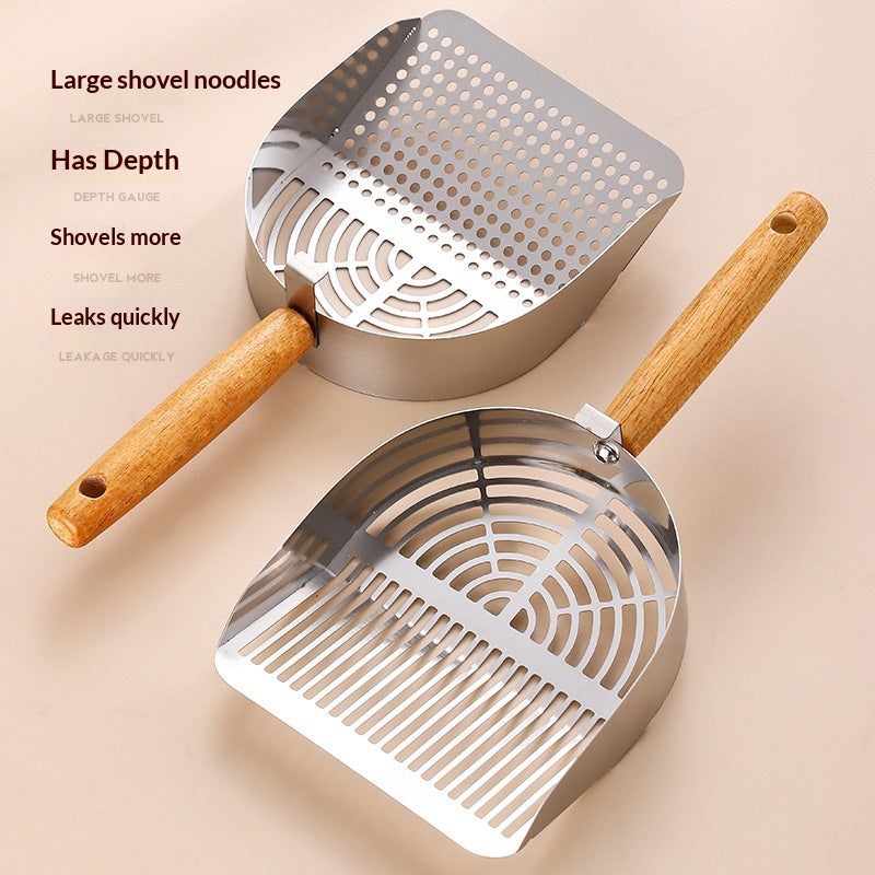 Simple Household Stainless Steel Cat Litter Scoop