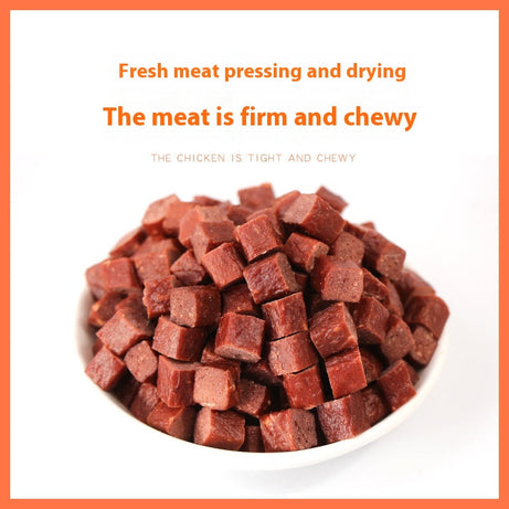 Dog Snacks Dried Beef Cubes Pet Chicken Grain Training
