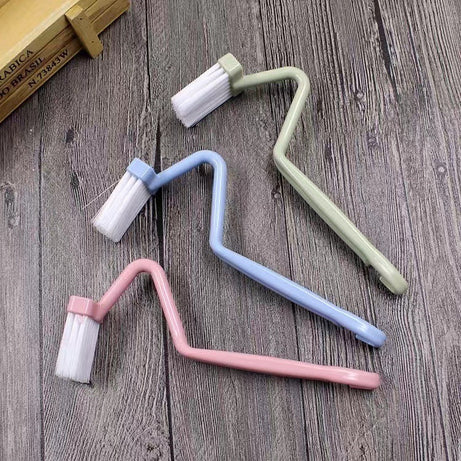 Curved Toilet Brush Gap Cleaning Tool Bathroom Accessory Long