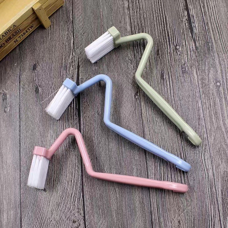 Curved Toilet Brush Gap Cleaning Tool Bathroom Accessory Long