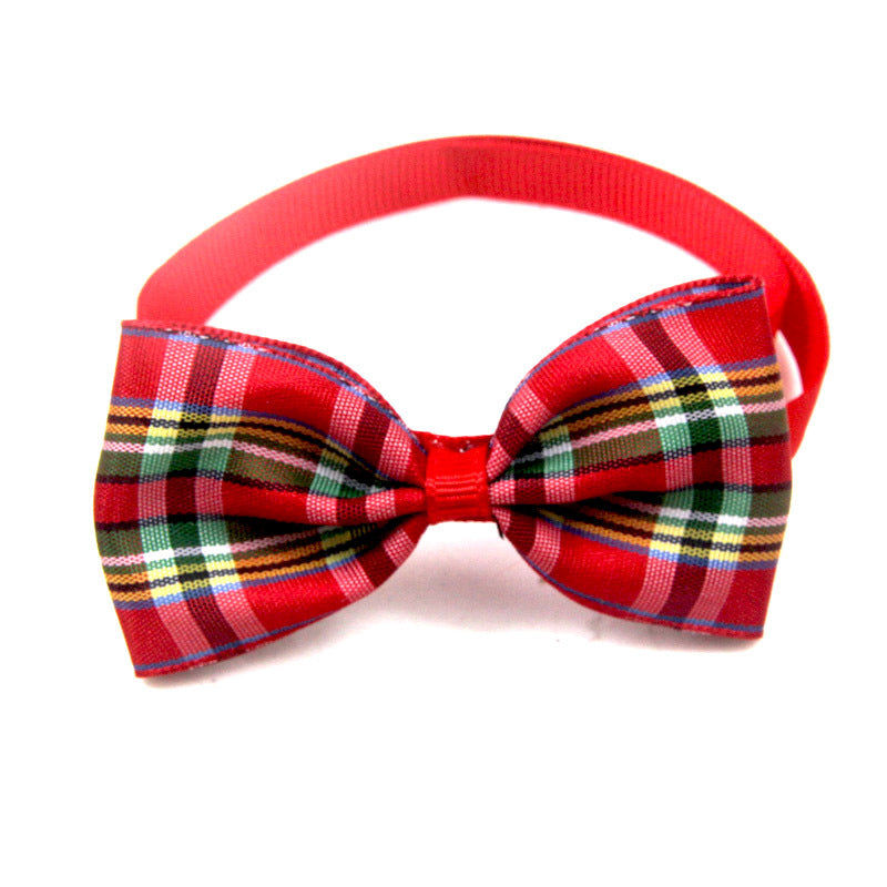 Plaid Pet Tie Cat Dog Scarf Accessories Pet