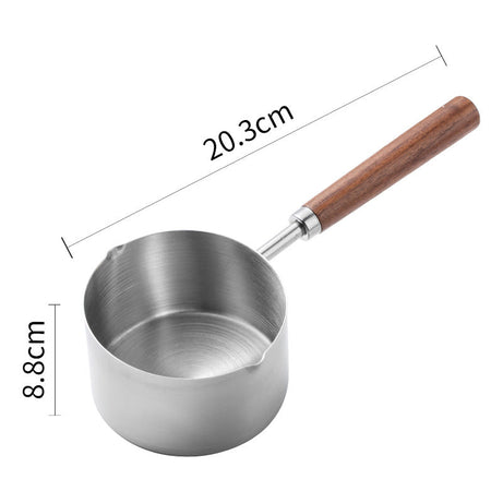 Dog Food Scoop 304 Stainless Steel Pet Measuring Cup With Wooden