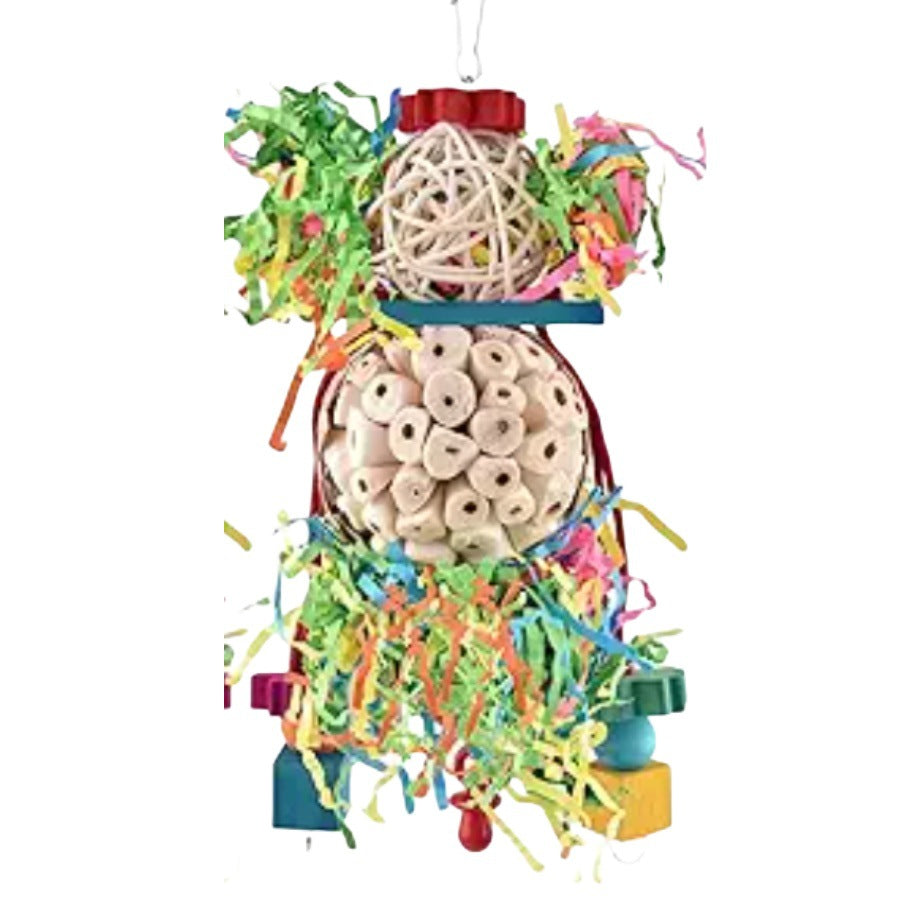 Parrot Toys Straw Ball Wooden Bird Cage Accessories