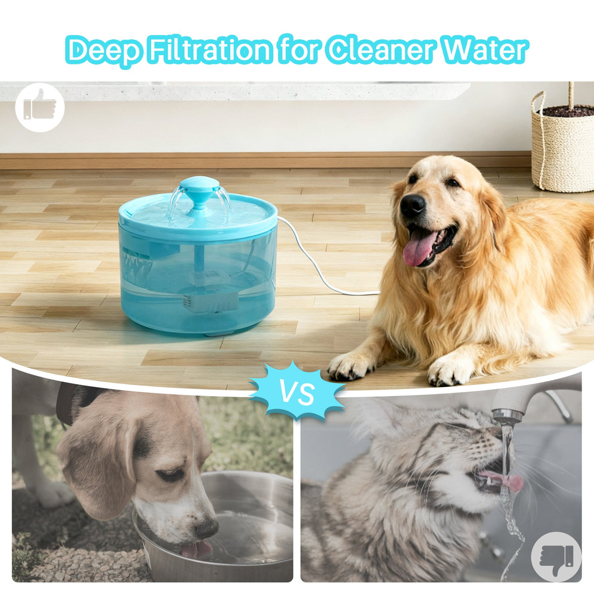 Automatic Pet Water Fountain Circulating Drinking Dispenser