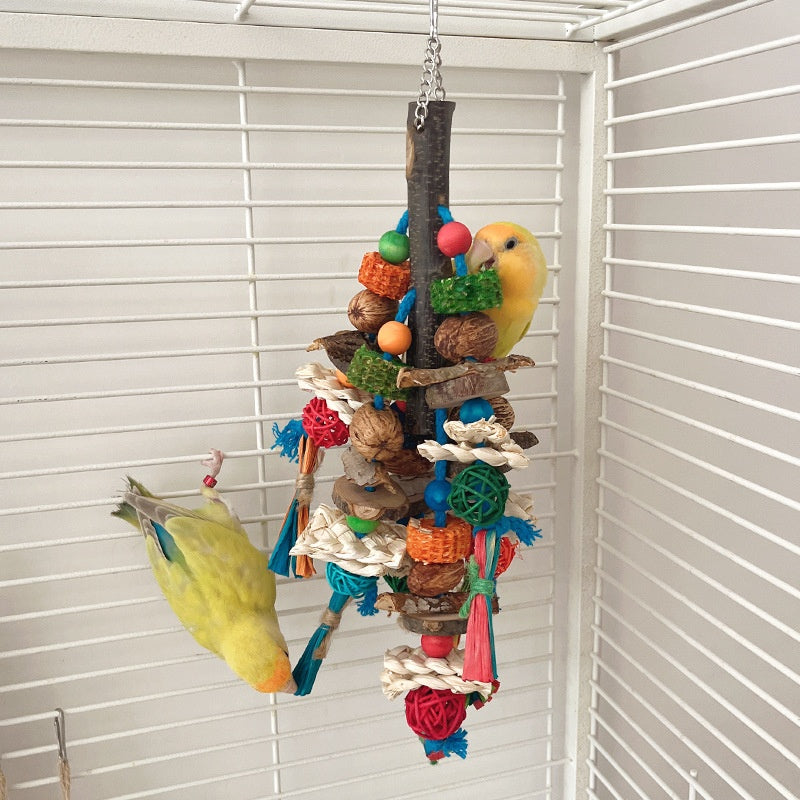 Parrot Toy Bird Decompression Relieving Stuffy Natural Material