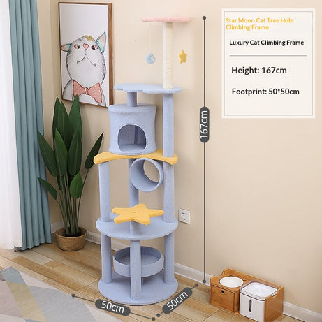 Cat Climbing Frame Sisal Small Scratching Post Tree Bed