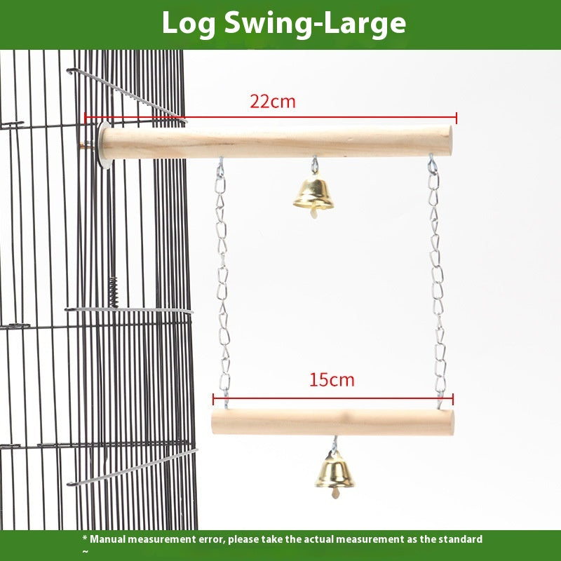 Parrot Solid Wood Stand Rod Swing Grinding Claw Toy