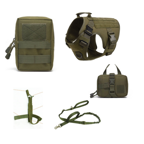 Tactical Dog Harness Pet German Shepherd K9 Training Vest And Leash
