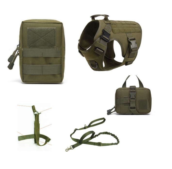 Tactical Dog Harness Pet German Shepherd K9 Training Vest And Leash