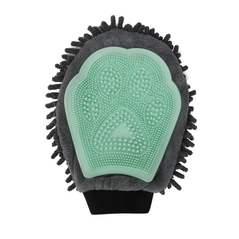 Pet Bathing Brush 2-in-1 Grooming Glove Elegant Dog Tool