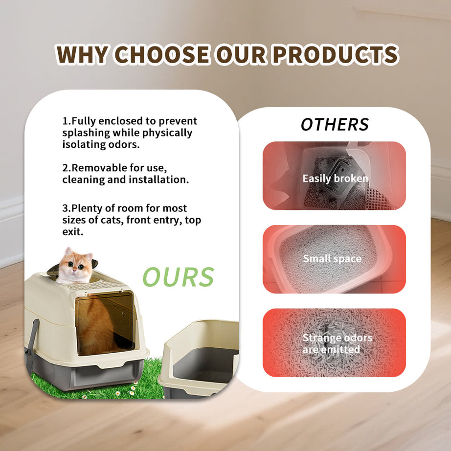 Only Self Pickup---double-door Cat Litter Box