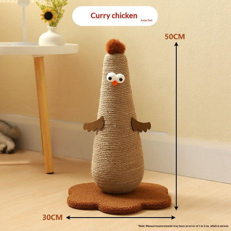 Cat Scratching Board Vertical Durable Not Easy To Shed Hemp Rope