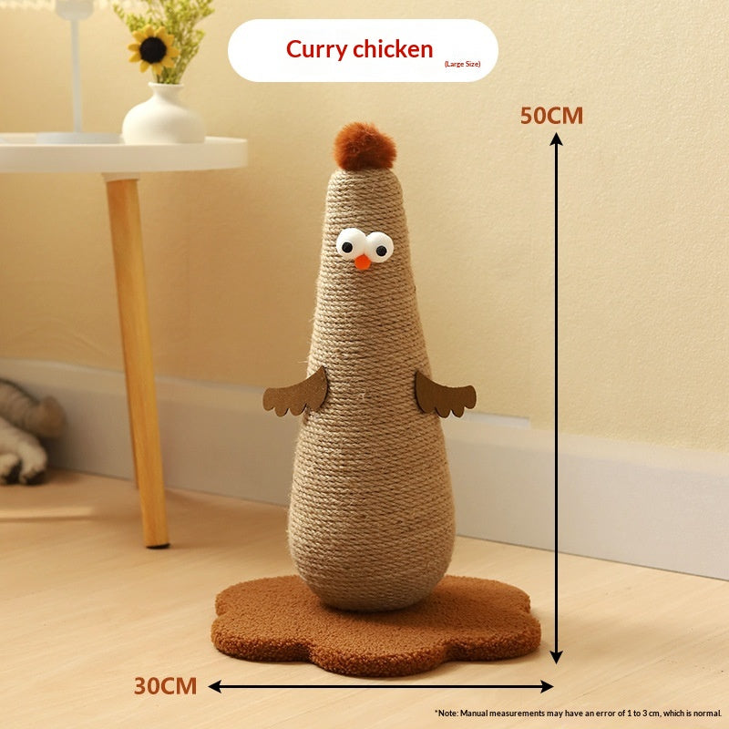 Cat Scratching Board Vertical Durable Not Easy To Shed Hemp Rope