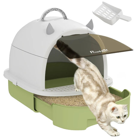 Covered Cat Litter Box With Lid Scoop Deodorizing Bags For Odor