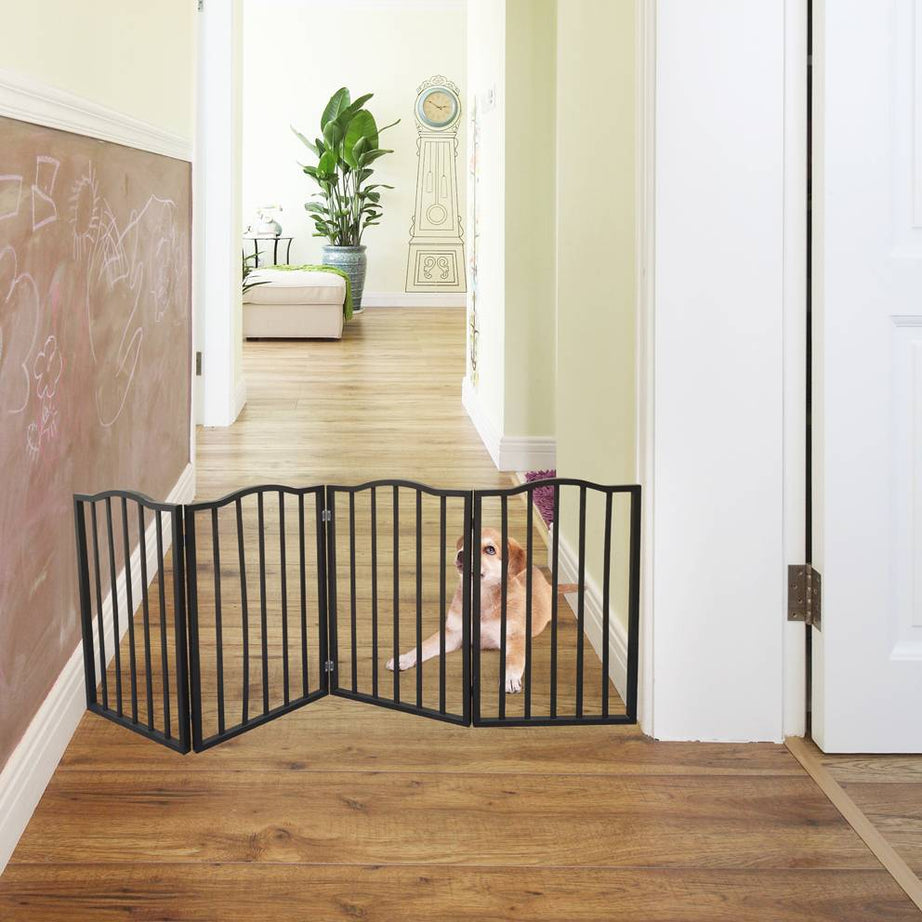 Pet Gate Dog For Doorways Stairs Or House Standing Folding Arc