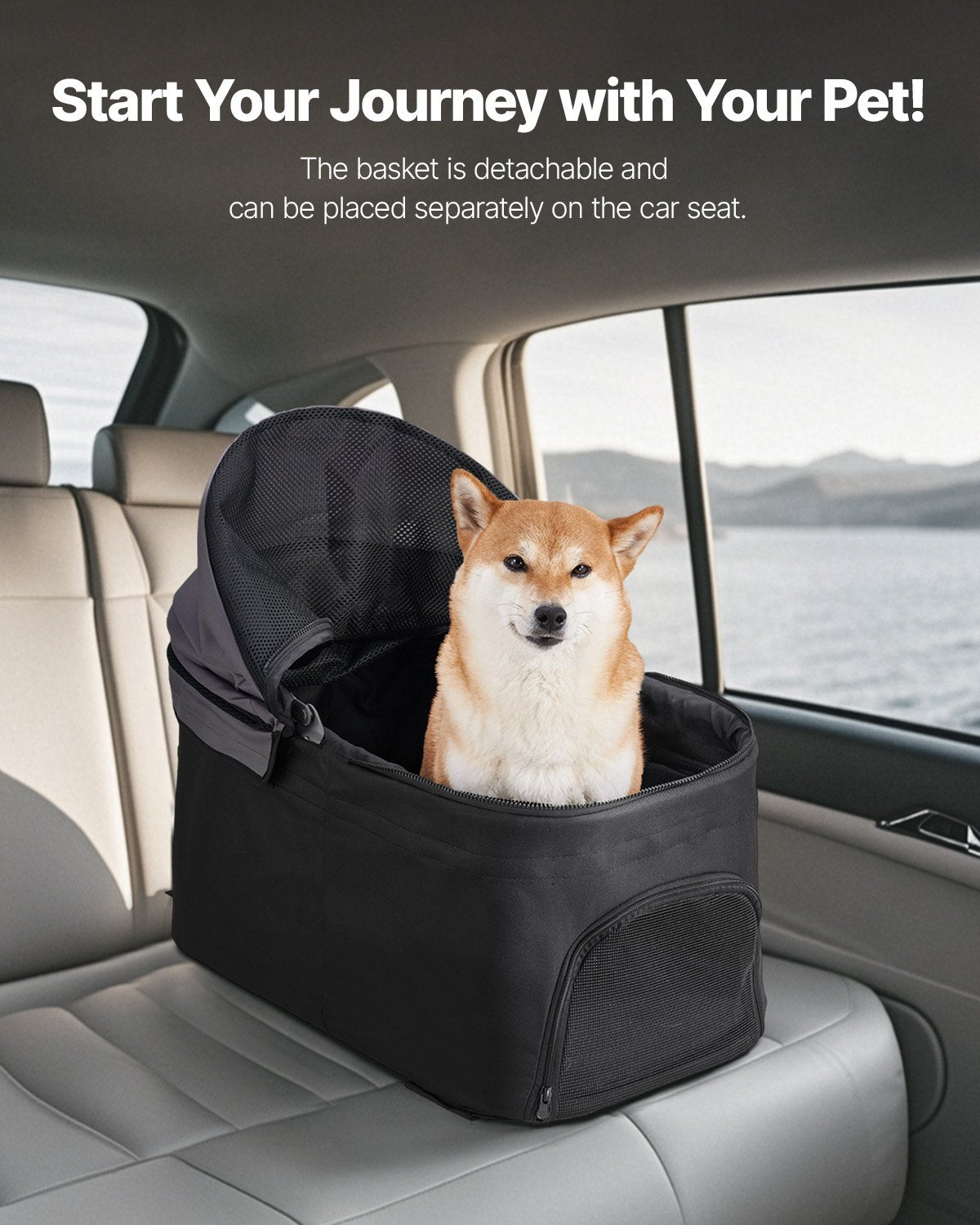 Pet Stroller Foldable 4 Wheels Dog Detachable Carrier Up To 35lbs