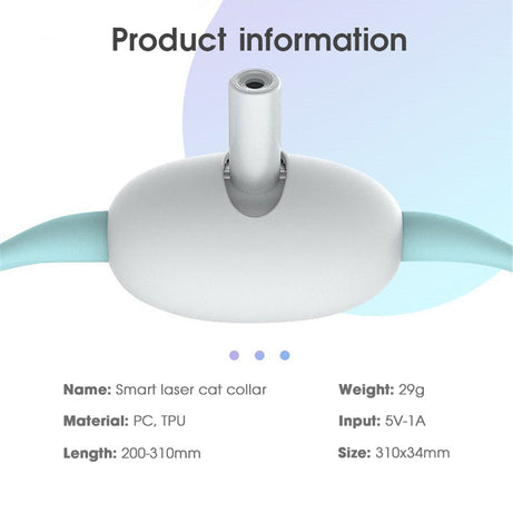 Automatic Cat Toy Smart Laser Teasing Collar Electric USB Charging