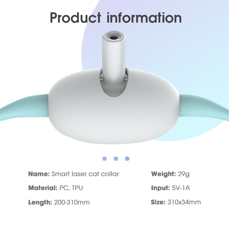 Automatic Cat Toy Smart Laser Teasing Collar Electric USB Charging