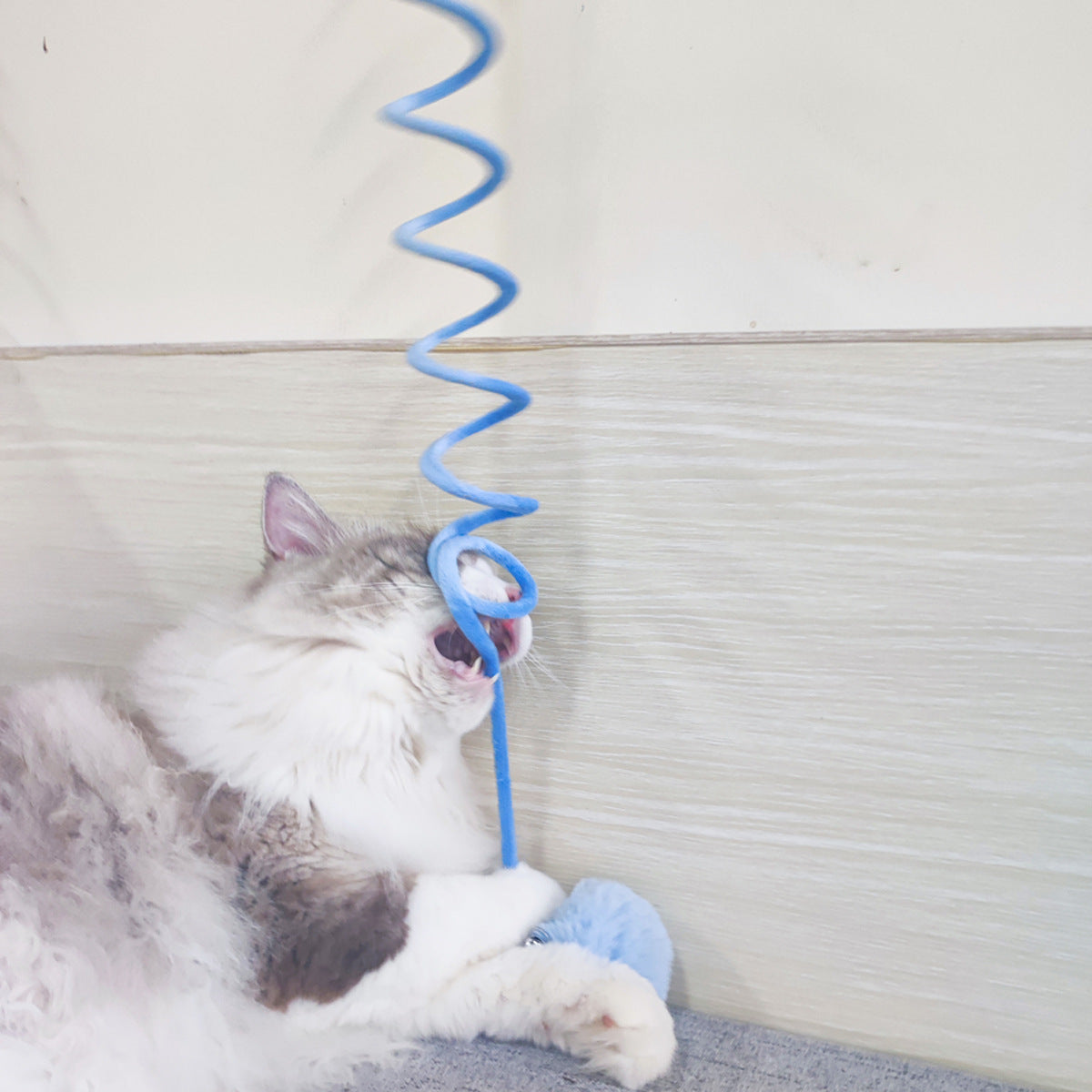 Cat Toy Self-hi Sucker Spring Rabbit Hair Ball Interactive Play Pet