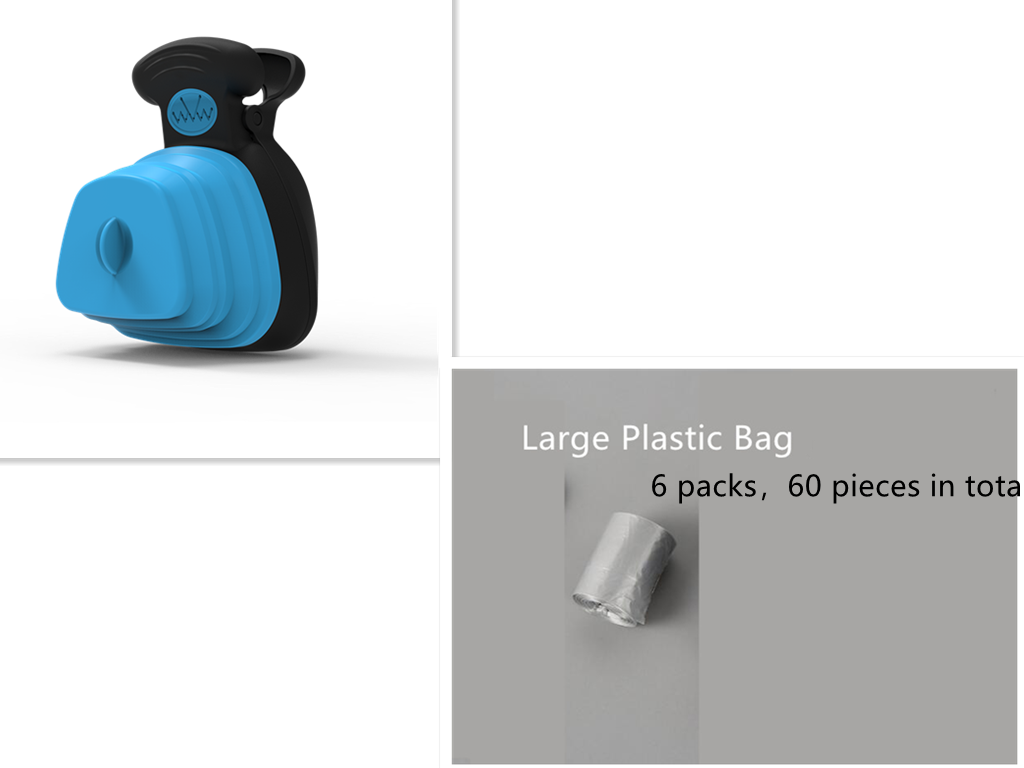 Pet Dog Poop Bag Dispenser Travel Foldable Spoon