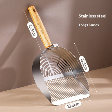 Simple Household Stainless Steel Cat Litter Scoop