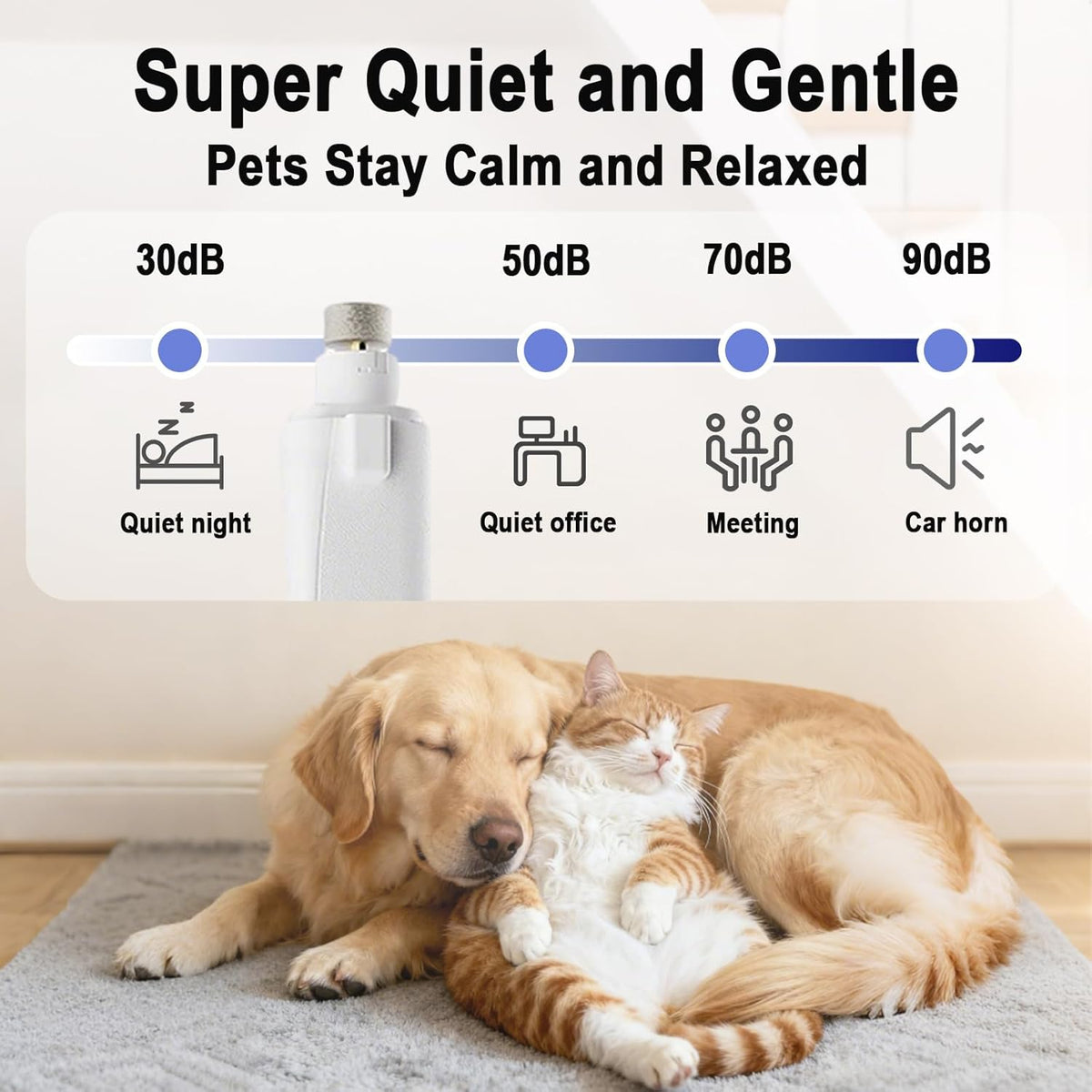 2-in-1 LED Light Cat Anti-blood Nail Grinder Dog Pet Clipper Animal