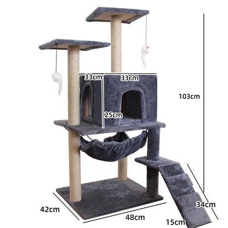 Cat Climbing Frame Scratching Post Sword Tree Toy
