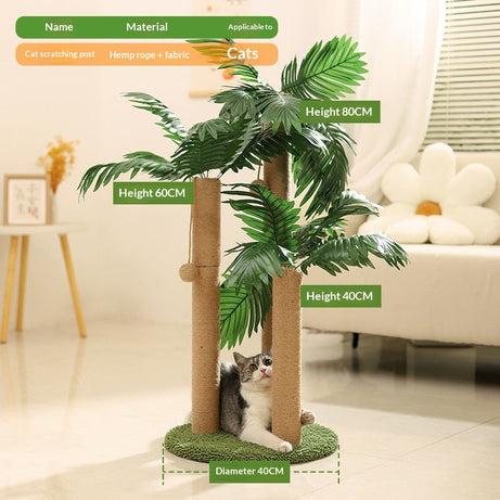 Cat Scratching Post Climbing Frame Hemp Rope Board Vertical