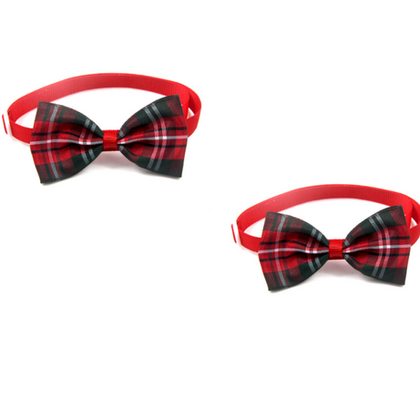Plaid Pet Tie Cat Dog Scarf Accessories Pet