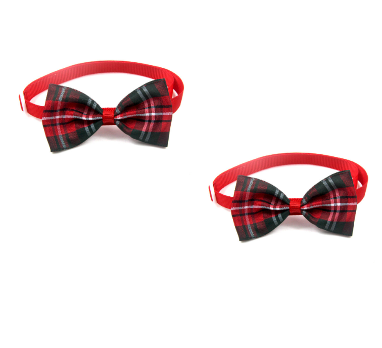 Plaid Pet Tie Cat Dog Scarf Accessories Pet