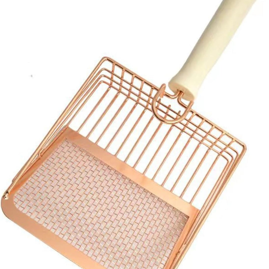 Metal Litter Scoop Pooper Scooper With Wooden Handle Cat Deep Poop