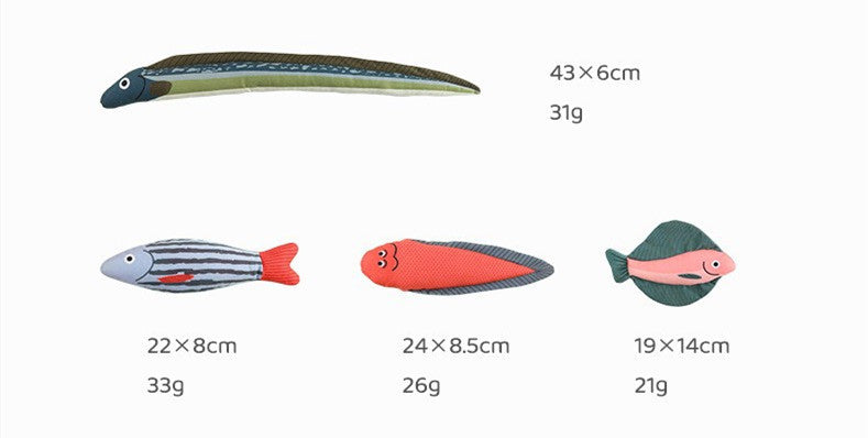 New Cat Toys Canvas Simulation Mint Fish Tease Stick Molars Pet