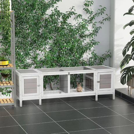 Rabbit Hutch Bunny Cage Guinea Pig House With Pull-out Tray